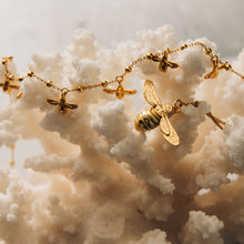 Larger Bumble Bee Necklace, with Bobble Chain