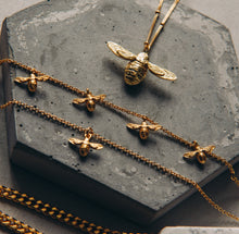 Larger Bumble Bee Necklace, with Bobble Chain