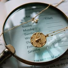 Bumble Bee Coin Pendant on Bobble Chain