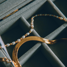 Large Flat Snake Chain Necklace