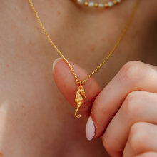 Seahorse Necklace on Rope Chain