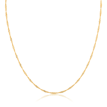 Gold Twisted Rope Chain Necklace
