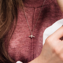 Silver Bumble Bee Necklace