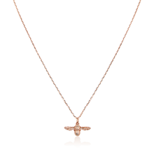 Rose Gold Bumble Bee Necklace