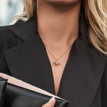 Rose Gold Bumble Bee Necklace