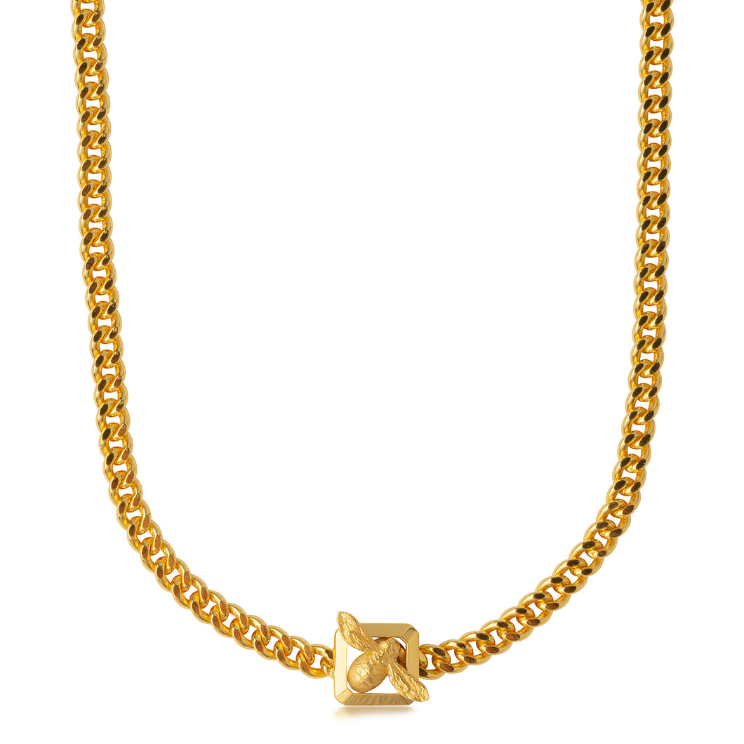 Bee Fastener Chain Necklace