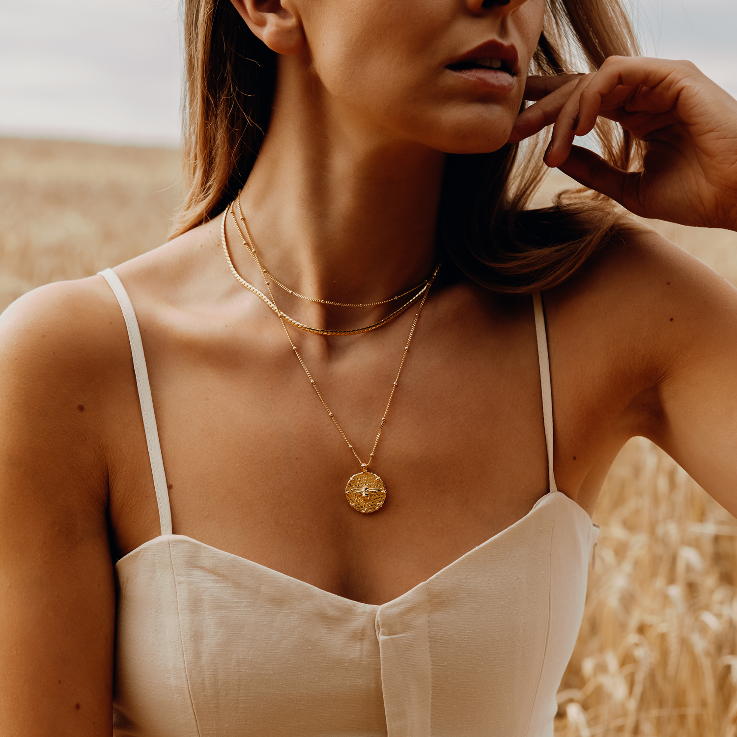 Bee 2025 coin necklace