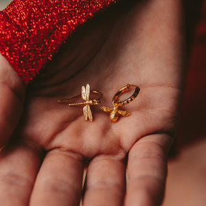 Dragonfly dangly earrings