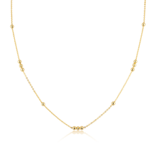 Gold Beaded Chain Necklace