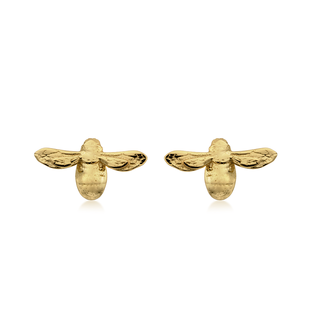 Bumble bee gold earrings deals