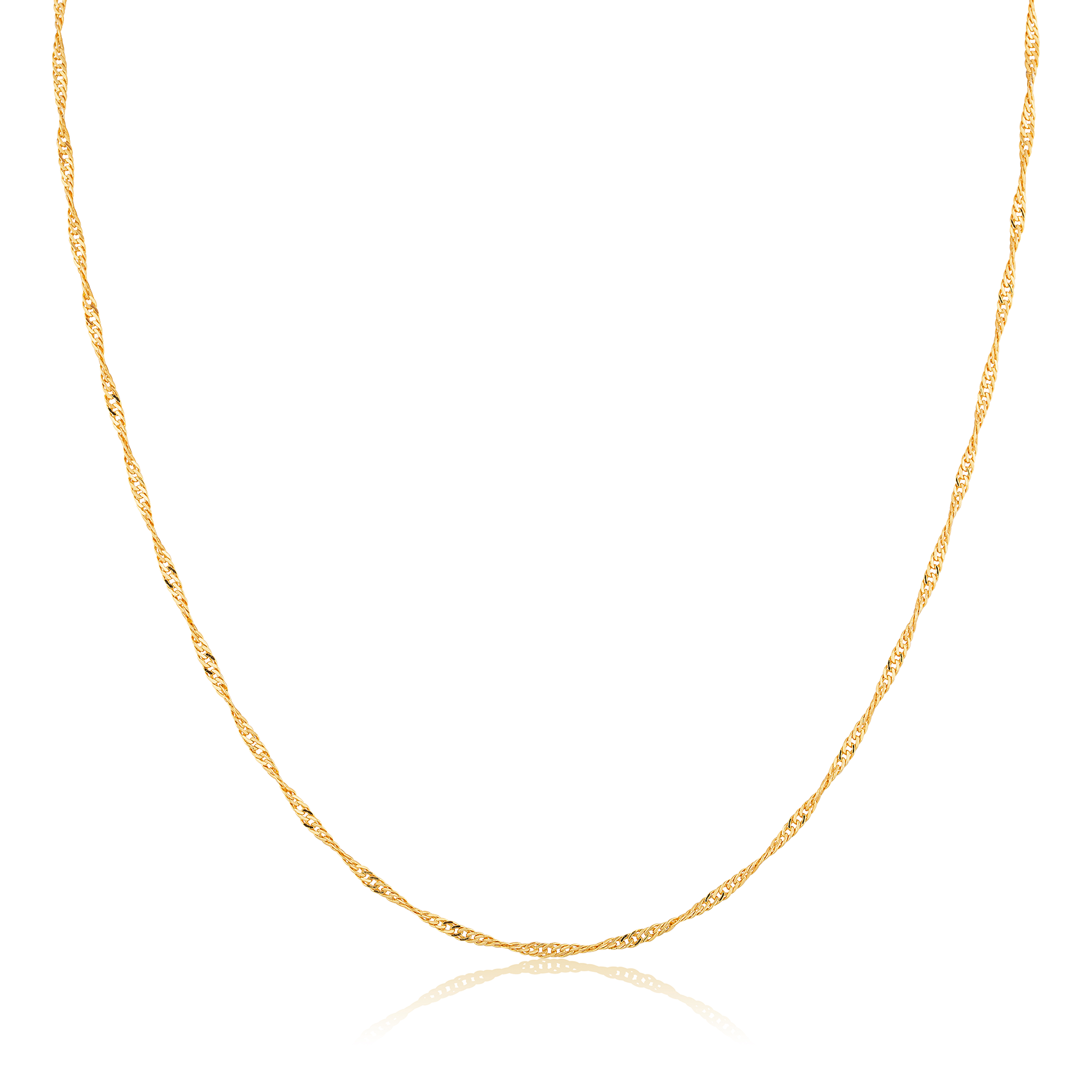 Gold Twisted Rope Chain Necklace Ivy Rose London