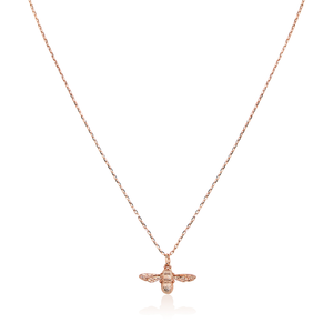 Rose Gold Bumble Bee Necklace Ivy Rose London
