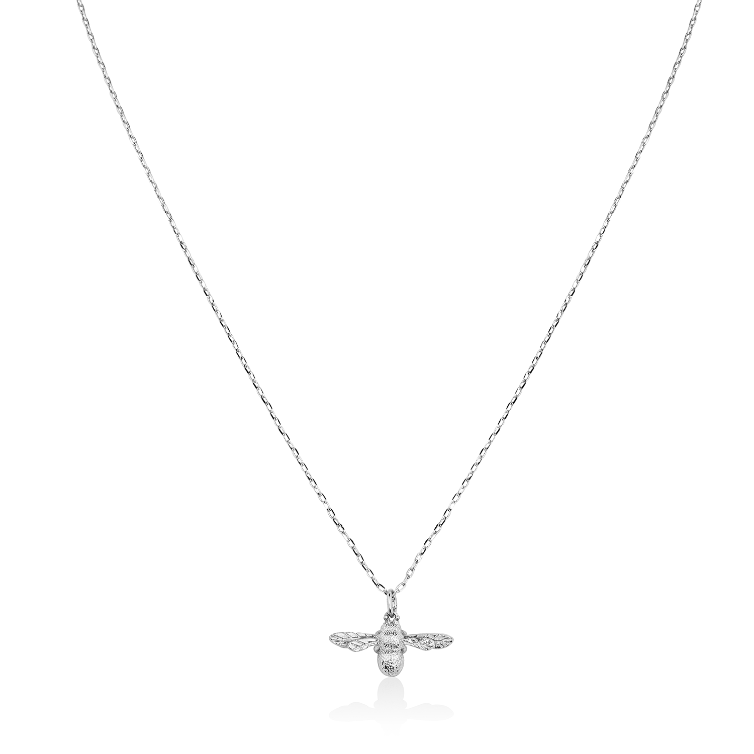 Silver Bumble Bee Necklace Ivy Rose London