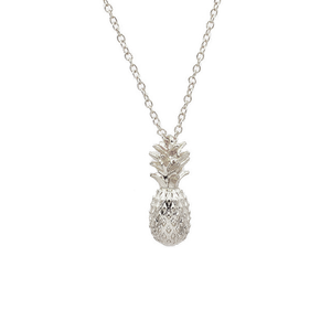 Tropical Sterling Silver Pineapple necklace - lily rose london